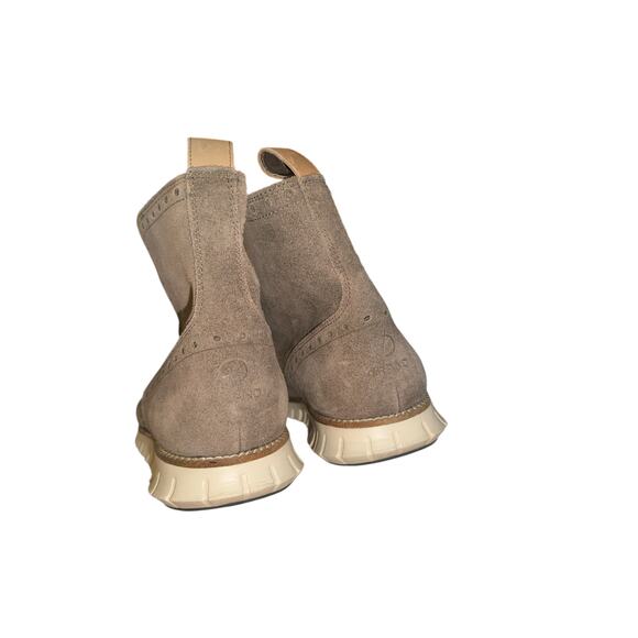 Cole Haan Zerogrand Water Resistant Wingtip Boot, Taupe Suede, Men's Size 11 - Picture 6 of 9